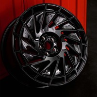 Rines de Aleación Forjada Multirradio Negros Brillantes JDM Personalizados Premium de 17 18 19 20 Pulgadas 5x114.3 5x120 5x130 para Autos Tesla BMW Audi