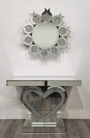 Table de Console en diamant écrasable, meuble de salon, simple, avec miroirs, décor mural