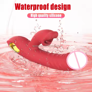 Wholesale Dildo Adult <strong>Sex</strong> <strong>Toys</strong>, 4IN1 G Spot Vibrators Tongue Clitoral Stimulator Thrusting Vibrator - Product Image 6
