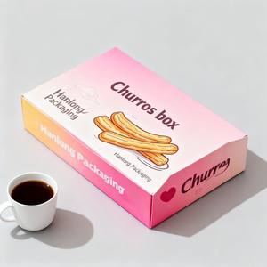 Özel marka biyobozunur Churros kutusu geri dönüşümlü gıda sınıfı ekmek kek çörek çerez yiyecek kutusu - Product Image 2
