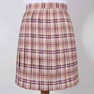 Girls Japanese Pleated Tennis High Waisted A-line School Uniform Athletic Golf Plaid Short Skirt