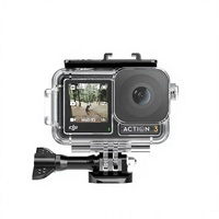 Compatible avec Osmo Action 5 Pro/4/3, boîtier de protection en verre trempé transparent étanche à 60 m, kit d'accessoires