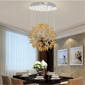 Lampadario di cristallo di lusso leggero soggiorno <span class=keywords><strong>sala</strong></span> da pranzo lampadario moderno villa club hall lampadario fiore scala personalizzata - Product Image 3
