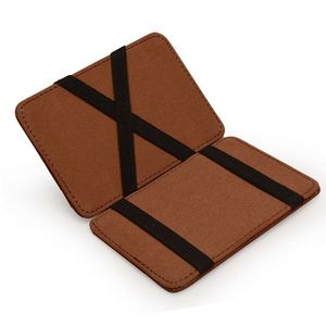 Portafoglio Compatto Classico in Pelle PU con Logo Personalizzato, 4 Scomparti per Carte, Regalo Aziendale per Uomo, Elastico, Vendita all'Ingrosso - Product Image 1