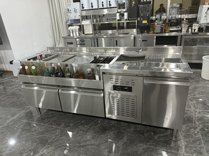 Bar <span class=keywords><strong>de</strong></span> acero inoxidable <span class=keywords><strong>de</strong></span> estilo moderno, estación <span class=keywords><strong>de</strong></span> cócteles, Mostrador <span class=keywords><strong>de</strong></span> Bar <span class=keywords><strong>de</strong></span> Club <span class=keywords><strong>de</strong></span> Hotel comercial personalizado con refrigerador - Product Image 3