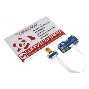 Écran E-Paper E-Ink de 7,5 pouces HAT (B) 800x480, Rouge / Noir / Blanc, SPI - Product Image 5