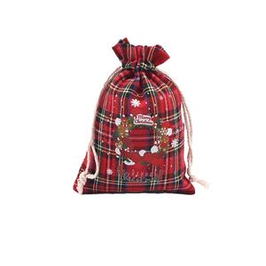 Bolsa de Regalo Navideña Roja con Cordón, Bolsa de Embalaje para Dulces y Galletas para Fiestas Navideñas - Product Image 1