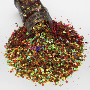Offre Spéciale – Paillettes Hexagonales Roses et Violettes en Gros, Paillettes Chunky Populaires en Polyester Résistant aux Solvants, à Effet Changeant de Couleur - Product Image 2
