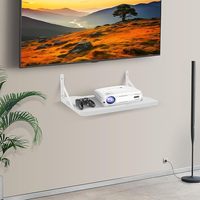 Estante Flotante Blanco Pequeño para Mini Proyector/Soporte de Pared para Proyector/Estante para Router/Estante para Caja de Cables de Módem/Soporte para Proyector