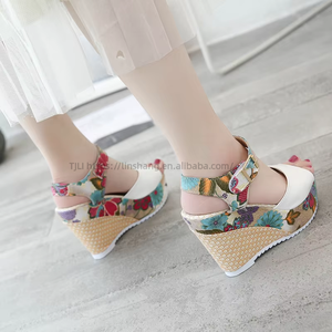 Women Summer New Style Platform <b>Sandals</b> Thick Sole Color Block Peep Toe Bohemian Roman <b>Sandals</b> - Product Image 4