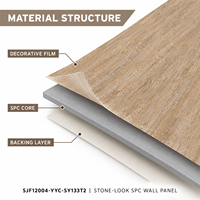 Revêtement mural en PVC imperméable moderne, grain de marbre, panneau 3D pour les intérieurs commerciaux