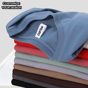 T-shirt unisexe personnalisé 100 % coton, coupe ample et oversize, 280 g/m², coton épais, broderie, motif uni, col rond, poids du tissu 220 grammes - Product Image 1