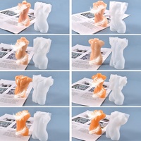 Moule à bougie en silicone flexible, moule de corps féminin, moule de torse de déesse pour l'artisanat en résine