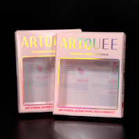 Boîte d'emballage pour ongles en plastique PET transparent sur mesure avec insert pour cosmétiques et ongles