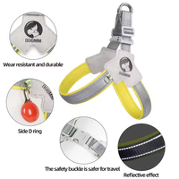 Harnais pour chien Petop OEM personnalisé de luxe, réfléchissant, réglable, anti-étranglement, rembourré, doux, taille XL, avec poignée de contrôle facile, lavable, grande taille