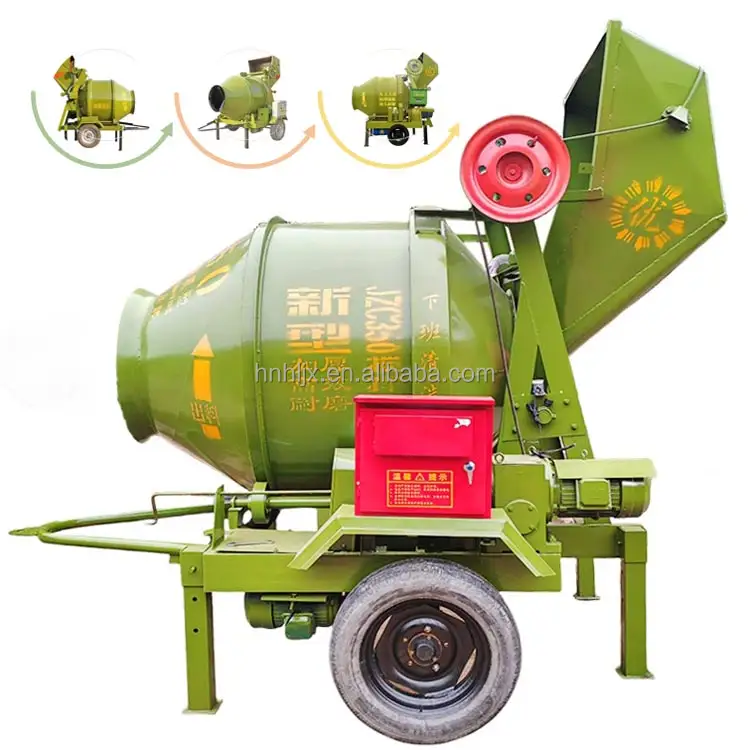 China mobile concrete mixer with self loading small concrete mixers high efficiency diesel concrete mixer machine