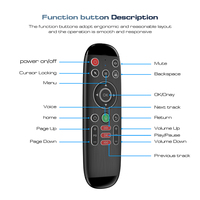 M6 Mini télécommande vocale intelligente, clavier de jeu, souris volante 2.4G, télécommande vocale sans fil, souris volante