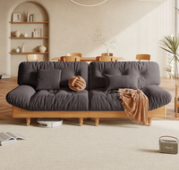 Jifeng-sofá de tela de nube de madera maciza de estilo japonés, muebles de doble tronco para sala de estar