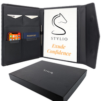 Carpeta organizadora de piel Haoran para planificación de bienes, con cremallera, tipo portafolio, personalizable