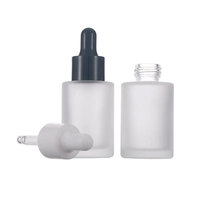 Flacon compte-gouttes rond en verre pour cosmétiques, 30 ml, avec épaule plate, pour huiles essentielles – Offre Spéciale