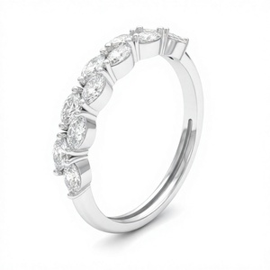 แหวนเพชรทรงมาร์คีส์คุณภาพสูงสำหรับผู้หญิง ทองคำ 18K สไตล์คลาสสิก - Product Image 1