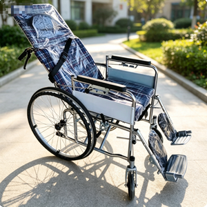 Sedia a Rotelle Manuale Compatta Leggera <span class=keywords><strong>Portatile</strong></span> con Freno per Anziani e Disabili - Product Image 1