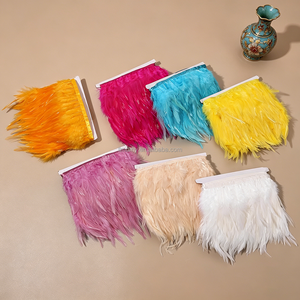 Franges et garnitures en plumes <span class=keywords><strong>de</strong></span> <span class=keywords><strong>coq</strong></span> naturelles <span class=keywords><strong>pour</strong></span> coiffes <span class=keywords><strong>de</strong></span> scène, décorations du 1er avril, ornements <span class=keywords><strong>de</strong></span> salle <span class=keywords><strong>de</strong></span> mariage, artisanat créatif et cosplay - Product Image 2
