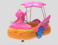 Bateau à pédales Swan en HDPE avec éclairage LED, bateau tamponneur électrique pour piscine, location, parc, exercice en plein air, travail manuel, eau calme, garantie 5 ans