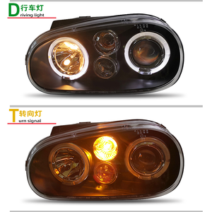 Faros Delanteros LED para Volkswagen <span class=keywords><strong>Golf</strong></span> <span class=keywords><strong>4</strong></span>, Conjunto de Faros 1998-2008, Lentes LED Modificadas para Señal de Giro, Luz Alta y Baja MK4 - Product Image 4