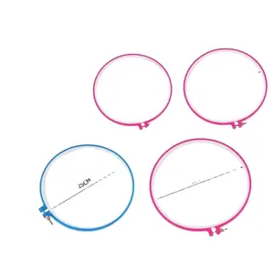 Bingkai Plastik Bordir Hoop Cincin DIY Needlepoint Embroidery Cross Stitch Mesin Round Loop Tangan Warna Acak