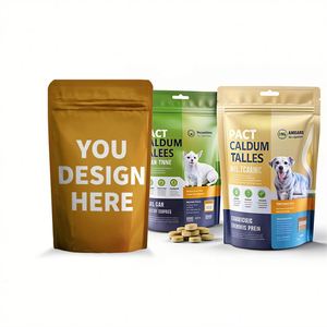 Sac à fond plat pour aliments secs pour chiens et chats, gousset latéral écologique Emballage alimentaire pour oiseaux sauvages avec zip-lock en plastique et impression de logo personnalisée - Product Image 2