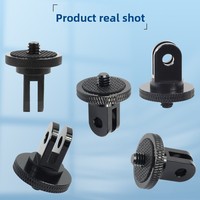 Dudukan kamera adaptor Tripod 2025 kompatibel dengan dudukan kamera GoPro, Sony, Xiaomi Yi atau kamera aksi lainnya dengan sekrup kamera