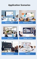 Tableau blanc interactif personnalisé OEM 55-110 pouces, écran de conférence intelligent multi-touch 4K à 10 points pour l'éducation et les réunions