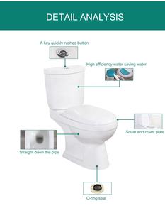 Inodoros de dos piezas de cerámica de escritura china más vendidos <span class=keywords><strong>y</strong></span> juegos de lavabo de pedestal para Baño - Product Image 3