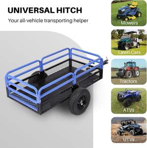 Carro <span class=keywords><strong>Remolque</strong></span> Basculante para ATV con Malla de Acero Negro Pintado al Polvo y Capacidad de Carga de 300 kg para Uso en Granjas y Senderos, para Propietarios de Motocicletas y ATV - Product Image 4