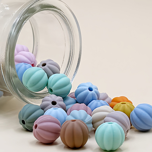 Cuentas de Silicona de Calabaza de 12mm al por Mayor, Cuentas Sueltas de Silicona de Grado Alimenticio para DIY, Bolígrafos de Cuentas, Accesorios de Joyería Hechos a Mano - Product Image 3
