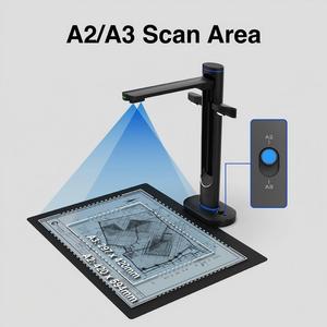 เครื่องสแกนหนังสือขนาดใหญ่ A2 พร้อมเซ็นเซอร์ CMOS คู่ 48MP เครื่องสแกนแบบตั้งโต๊ะความเร็วสูงสำหรับ Windows และ MacOS - Product Image 3