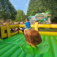 Simulateur de rodéo mécanique Bull Ride jeu stimulant videur gonflable rodéo mécanique taureau Combo équitation pour enfants et adultes