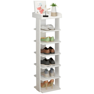 Wooden detachable shoe rack multi-layer simple cheap shoe storage cabinet and single row shoes shelf with drawer on top
