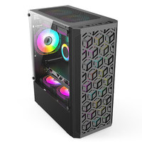 Casing ATX Menara menengah dari Cina Casing komputer PC kantor vertikal dengan kipas untuk Desktop game PC
