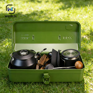 Kit de préparation de café complet 11 pièces style arabe pour camping en extérieur 2026 – Boîte cadeau étanche en fer blanc - Product Image 2