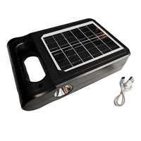 Mini panneau solaire 3W Ampoule LED 800mAh Batterie Lithium-Ion Câble de chargement de téléphone portable Micro USB pour usage domestique