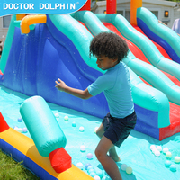 Château gonflable et structure de jeux Doctor Dolphin avec tissu Oxford 420D+840D, capacité 5 personnes, pour les jeux d'enfants lors de fêtes