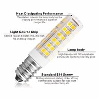 Ampoule LED E12 E14 E17 Haute luminosité Lampe en céramique filetée AC220V 5W-12W 3000-6000K Blanc chaud Blanc blanc froid Sans scintillement