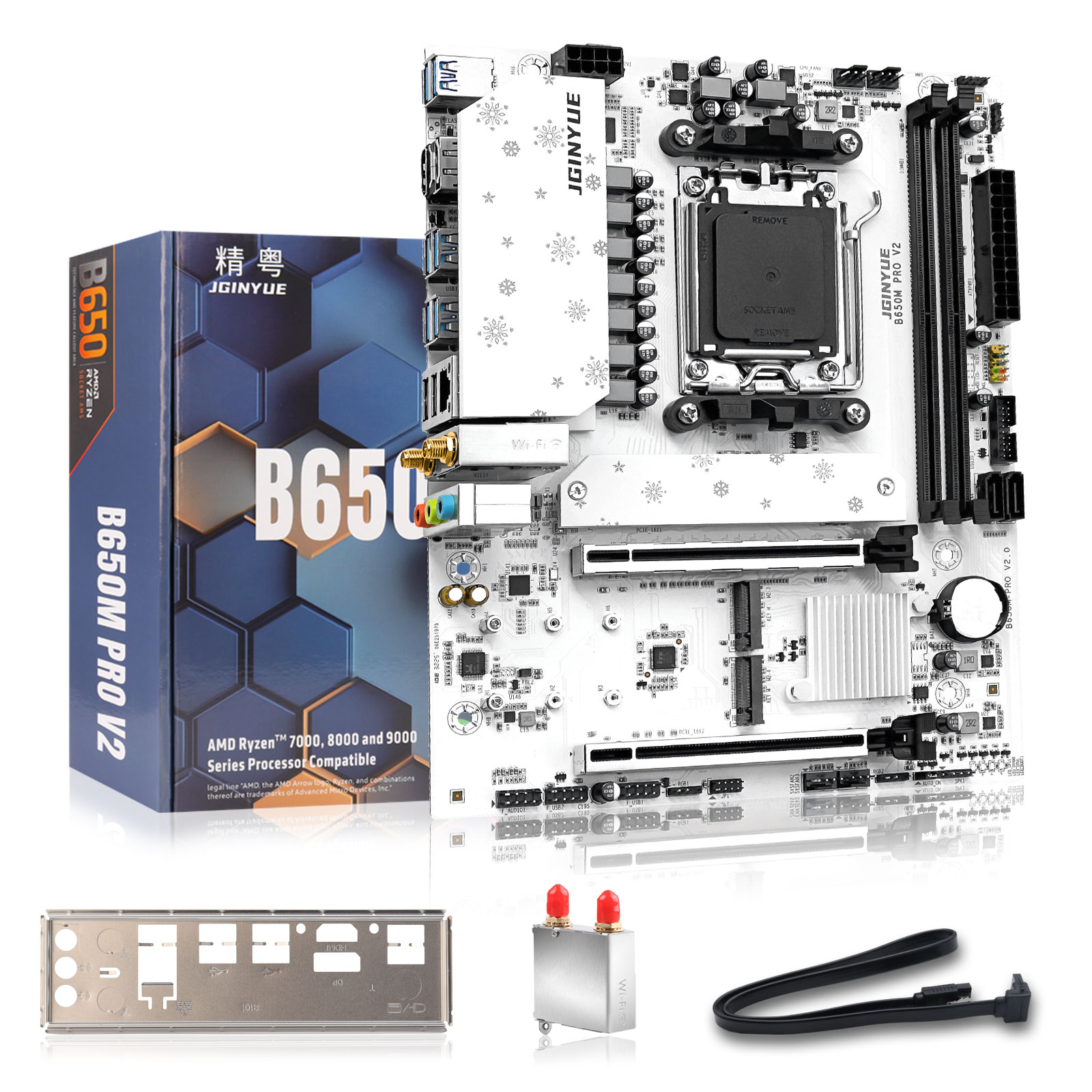 JGINYUE B650M-GAMING PLUS Micro ATX Motherboard for AMD AM5 Ryzen