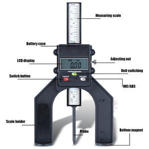 Righello di profondità del Display digitale, misuratore di altezza digitale 0-80mm, misurazione della profondità del foro del calibro di altezza di profondità di precisione - Product Image 2