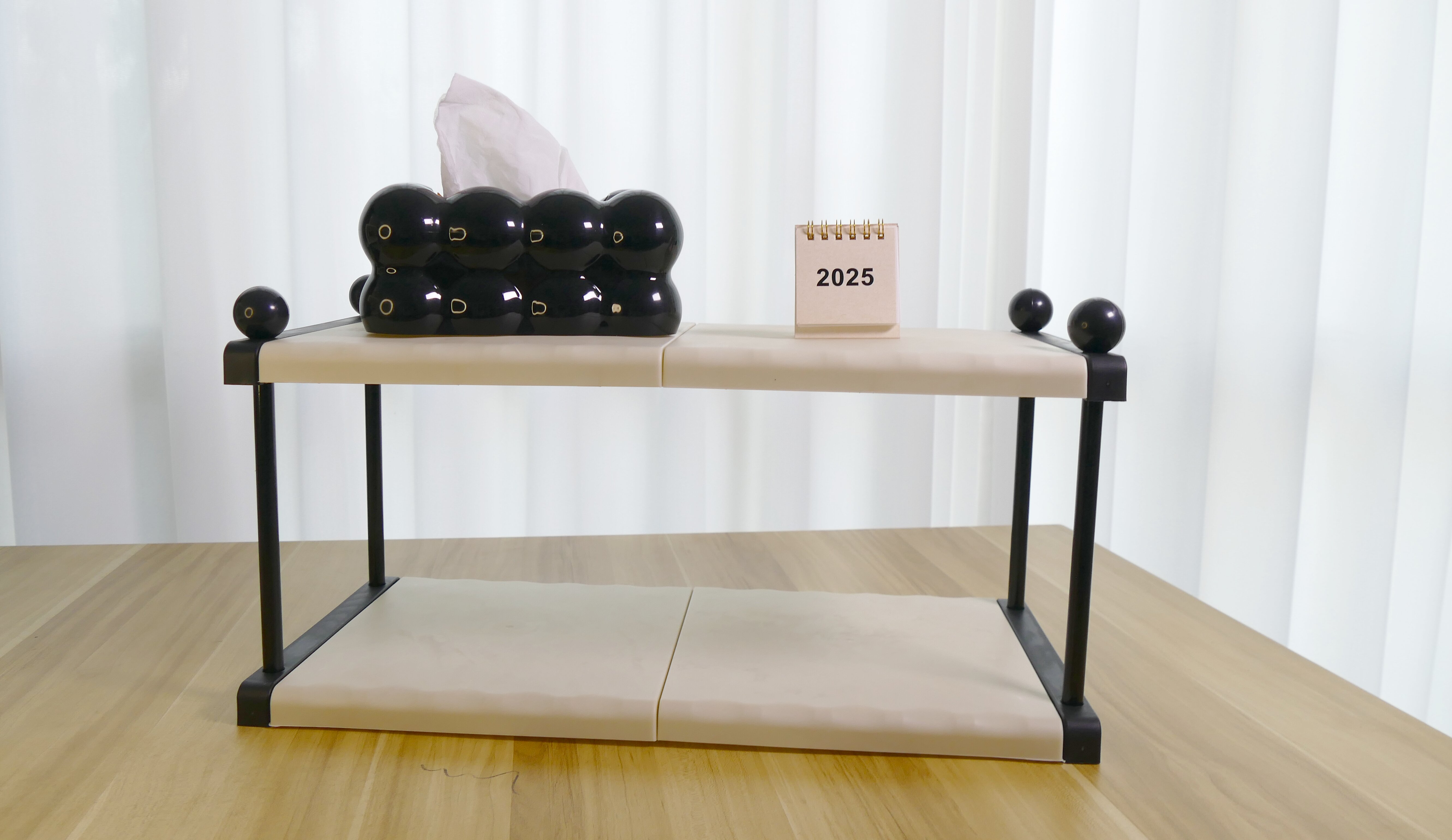 Estante de almacenamiento de acero negro de 500 piezas