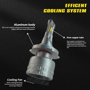 Светодиодная лампа для фар 180W High Power 9006 L5 6070 CSP 18000LM, сверхъяркая 6500K, долговечная, 9-16V, для автомобильных фар - Product Image 6