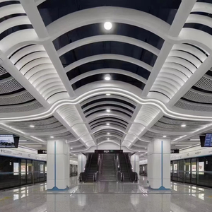 Panneaux de plafond en aluminium en forme de U, modernes et personnalisés, pour la décoration intérieure des centres commerciaux et des hôtels - Product Image 4