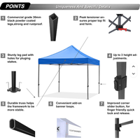 Gazebo pliable de luxe personnalisé avec logo, résistant au feu, en tissu Oxford robuste, pour l'intérieur/l'extérieur, toutes saisons, pour les expositions